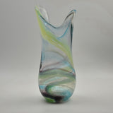 Turquoise, Green, Black & White  Freeform "Demo" Vase i