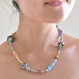 Glass Bead and Silver Necklace iii