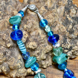 Glass Bead and Silver Necklace xvii