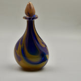 Lilac, Apricot and Blue Oval Scent Bottle