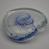 Blue and White Angel Wing Heart Paperweight