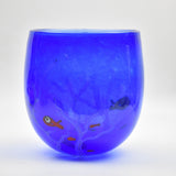 Blue Open Bowl with Fish and Coral