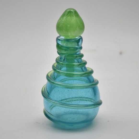 Turquoise and Green Spiral Scent Bottle