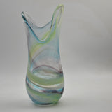 Turquoise, Green, Black & White  Freeform "Demo" Vase i