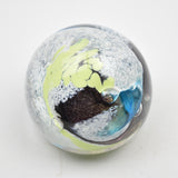 White, turquoise, Black and Green  "Demo" Paperweight viii