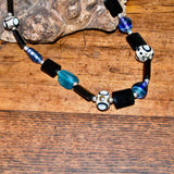 Glass Bead and Silver Necklace xviii