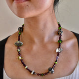 Glass Bead and Silver Necklace vii