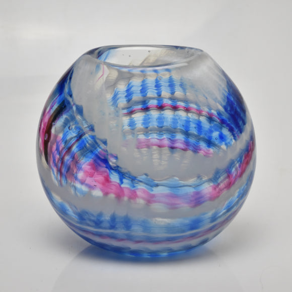 Blue, Pink and White Oval  
