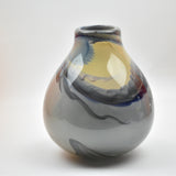 Strata Vase in Shades of Grey and Apricot