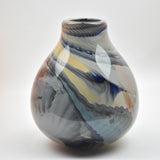 Strata Vase in Shades of Grey and Apricot