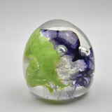 Green, Purple and White   "Demo" Paperweight xx