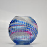 Blue, Pink and White Oval  "Demo" Vase xxxxiv