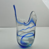 Blue and White Freeform  "Demo" Vase