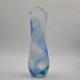 Blue, Turquoise and White  Tall Freeform "Demo" Vase xxi