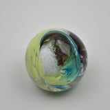 White, turquoise, Black and Green  "Demo" Paperweight xxvii