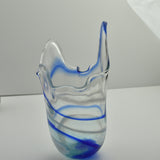 Blue and White Freeform  "Demo" Vase