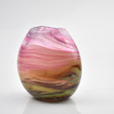 Bubble Gum Sky Oval Vase demonstrated on Saturday 18th Sept during Devon Open Studios