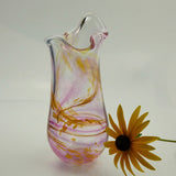 Pink  and Yellow Freeform  "Demo" Vase