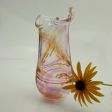 Pink  and Yellow Freeform  "Demo" Vase