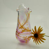 Pink  and Yellow Freeform  "Demo" Vase