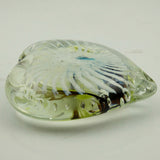 Green and Brown Angel Wing Heart Paperweight (with a cheeky little bit of turquoise!)