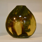 Yellow "Tree" Oval Vase