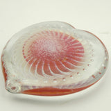 Red and White Angel Wing Heart Paperweight