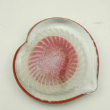 Red and White Angel Wing Heart Paperweight