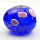 Blue Jellyfish  Tri-cornered Vase