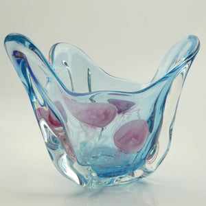 Blue Jellyfish Triform Freeform Vase