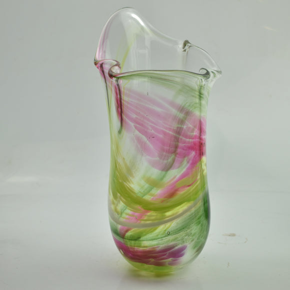 Pink, Green and White Freeform  