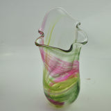 Pink, Green and White Freeform  "Demo" Vase