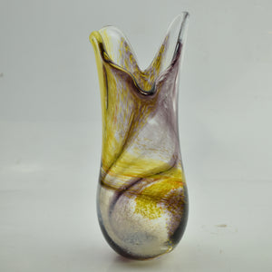 Black and Yellow  Freeform  "Demo" Vase