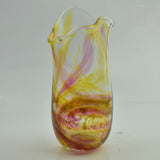 Pink, Yellow and Amber Freeform  "Demo" Vase