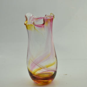 Pink and Yellow Freeform  "Demo" Vase