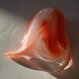 Red and White Angel Wing Heart Paperweight