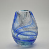 Blue, Turquoise & White  "Demo" Vase