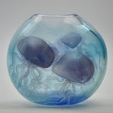 Jellyfish Oval Vase in Turquoise