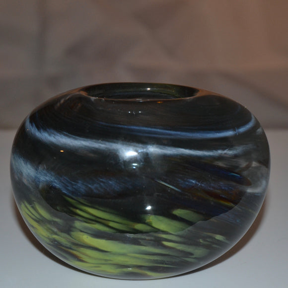 Stormy Landscape Small Oval Vase