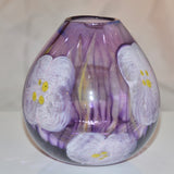 Purple and  Pink Flower Egg Shaped Vase