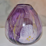Purple and  Pink Flower Egg Shaped Vase