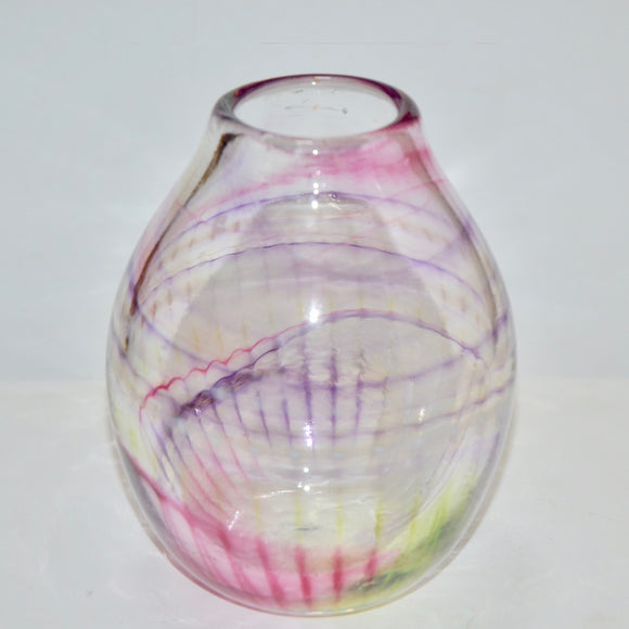 Rainbow Colours Striped Vase