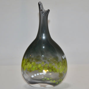 Grey and Green Oval "Flow" Flask
