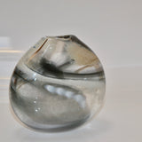 Smoky Oval "Flow" Vase