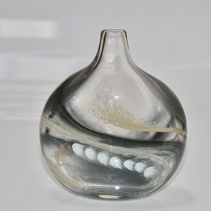 Smoky Oval "Flow" Bud Vase