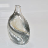 Smoky Oval "Flow" Bud Vase