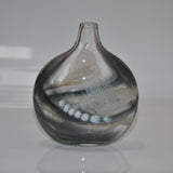 Smoky Oval "Flow" Bud Vase