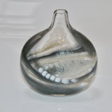 Smoky Oval "Flow" Bud Vase