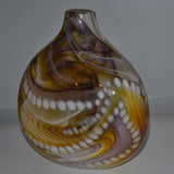 Amber Brown and White Oval "Journey"  Vase