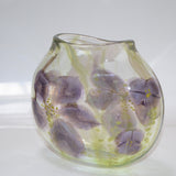 Purple and Green Clematis Oval Vase